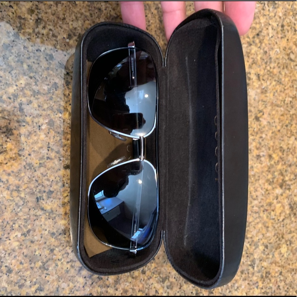 Gucci aviators with hard case
